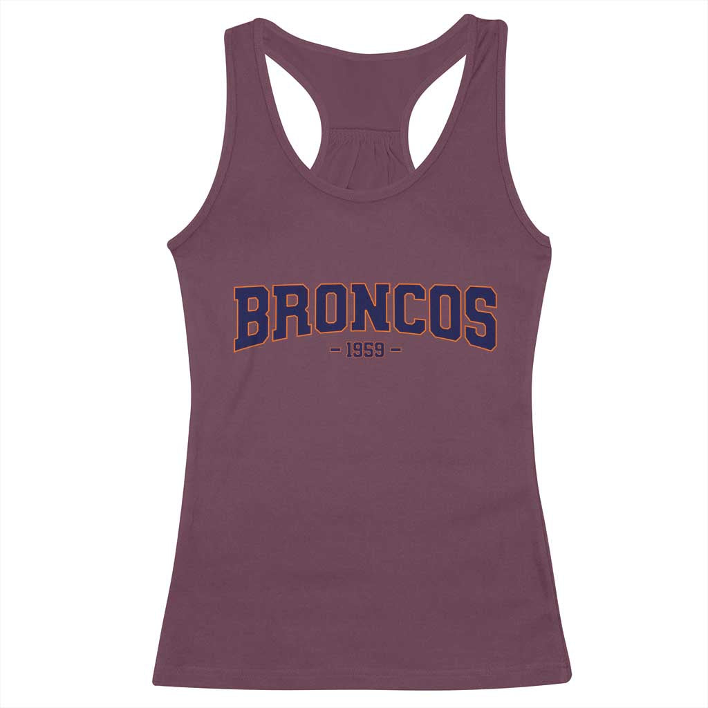 Vintage DFB Racerback Tank Top Classic Game Day Print Retro Varsity Football Team Name TS10 Maroon Print Your Wear