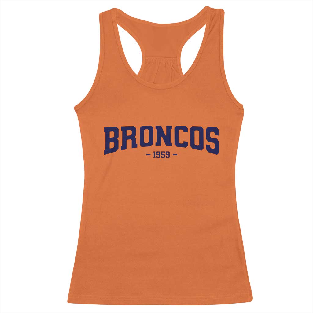 Vintage DFB Racerback Tank Top Classic Game Day Print Retro Varsity Football Team Name TS10 Orange Print Your Wear