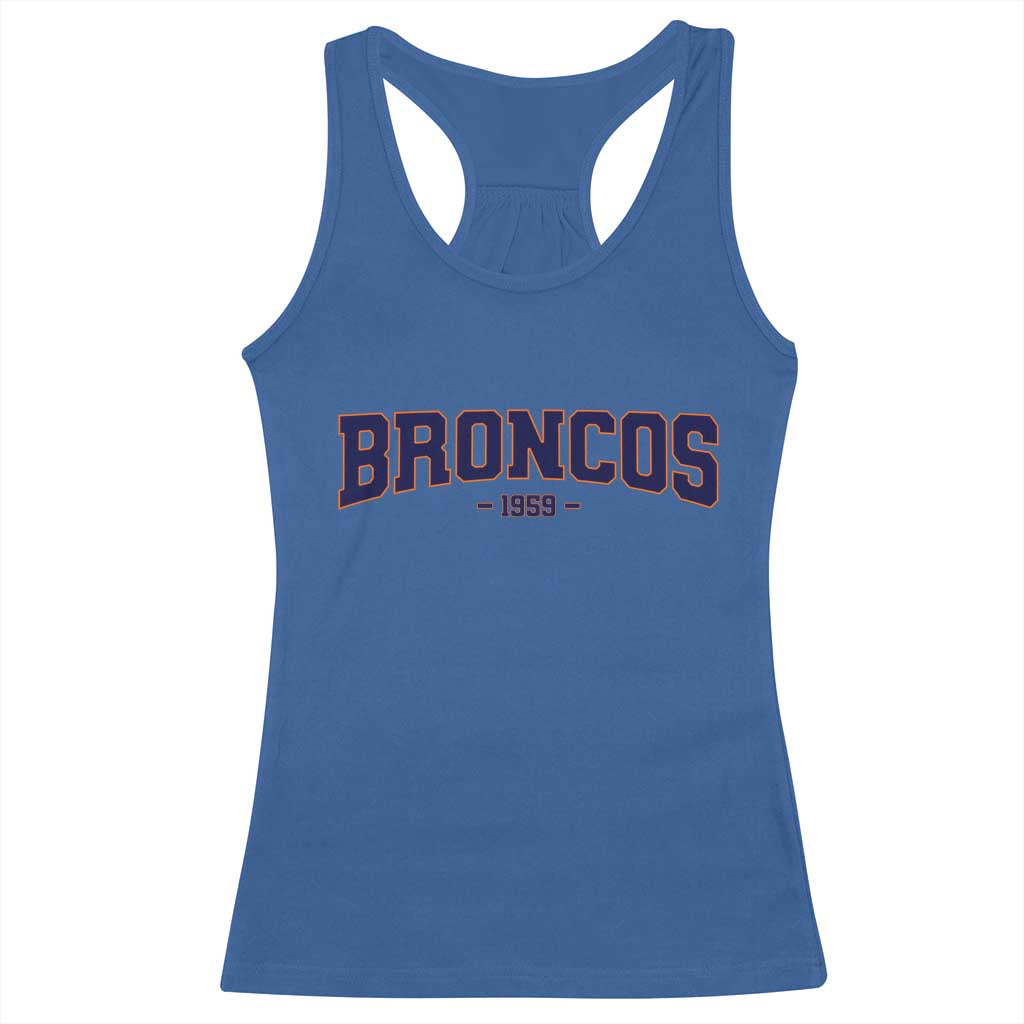 Vintage DFB Racerback Tank Top Classic Game Day Print Retro Varsity Football Team Name TS10 Royal Blue Print Your Wear