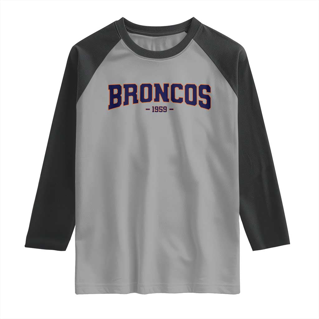 Vintage DFB Raglan Shirt Classic Game Day Print Retro Varsity Football Team Name TS10 Sport Gray Black Print Your Wear