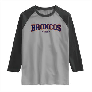 Vintage DFB Raglan Shirt Classic Game Day Print Retro Varsity Football Team Name TS10 Sport Gray Black Print Your Wear