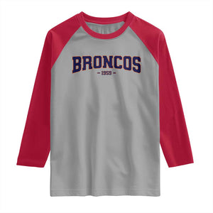 Vintage DFB Raglan Shirt Classic Game Day Print Retro Varsity Football Team Name TS10 Sport Gray Red Print Your Wear