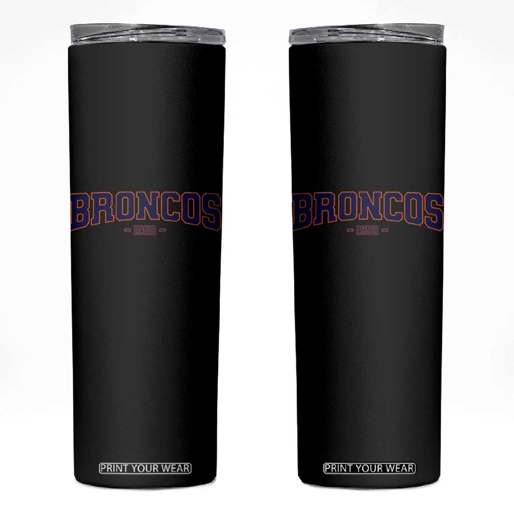 Vintage DFB Skinny Tumbler Classic Game Day Print Retro Varsity Football Team Name TS10 Black Print Your Wear