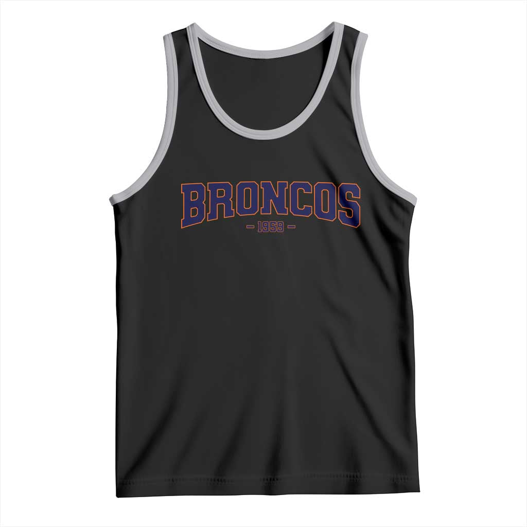 Vintage DFB Tank Top Classic Game Day Print Retro Varsity Football Team Name TS10 Black Athletic Heather Print Your Wear