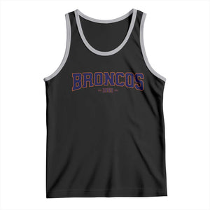 Vintage DFB Tank Top Classic Game Day Print Retro Varsity Football Team Name TS10 Black Athletic Heather Print Your Wear