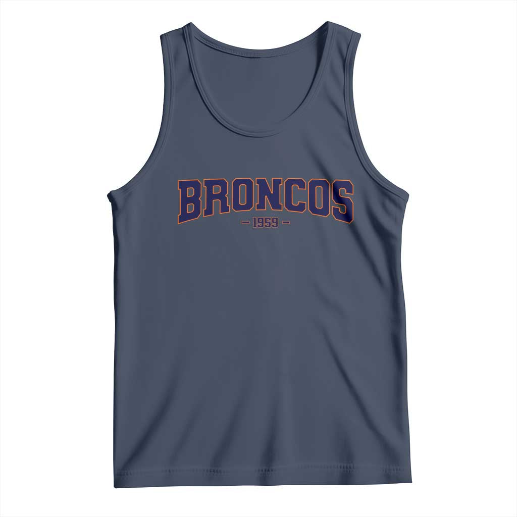 Vintage DFB Tank Top Classic Game Day Print Retro Varsity Football Team Name TS10 Navy Print Your Wear