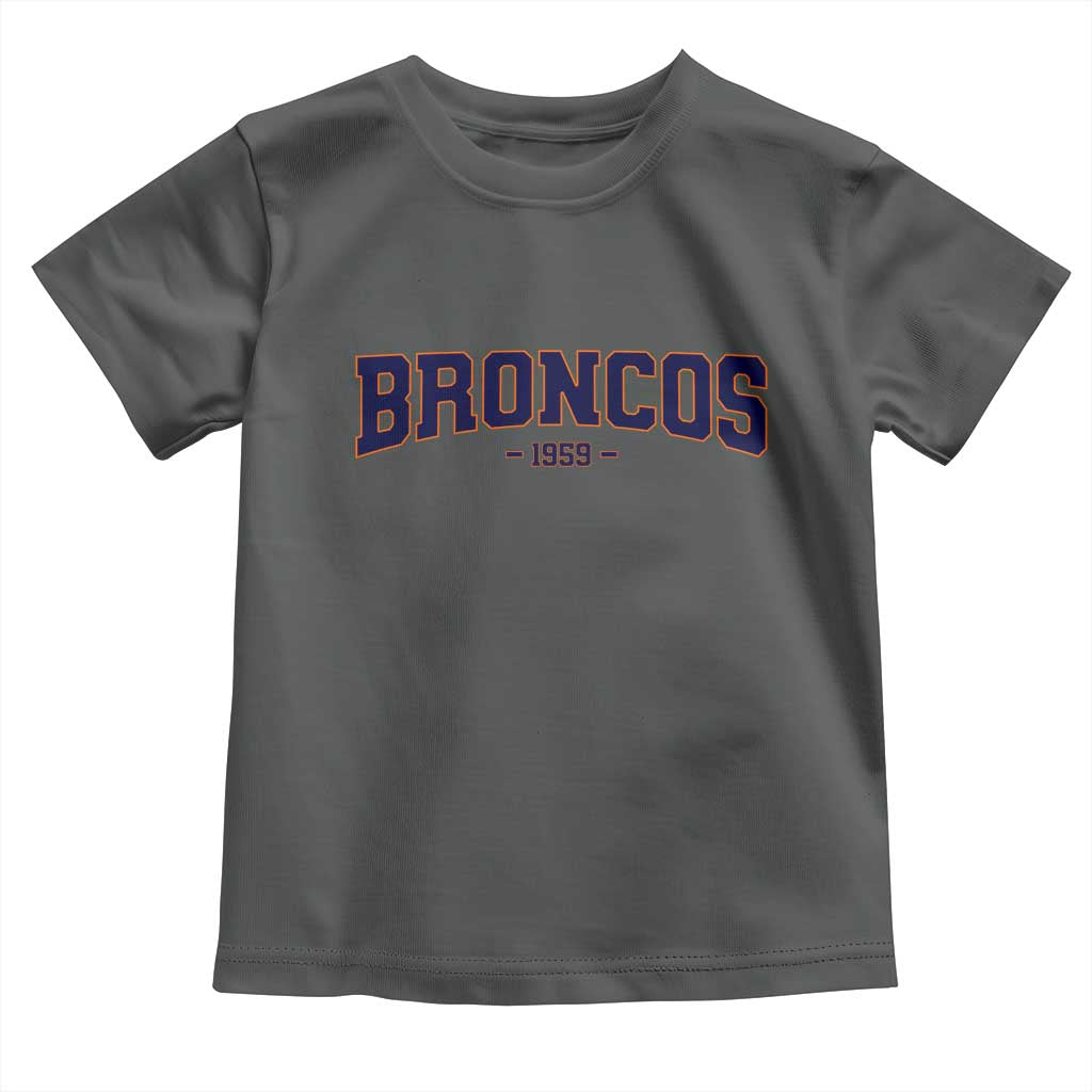 Vintage DFB Toddler T Shirt Classic Game Day Print Retro Varsity Football Team Name TS10 Dark Heather Print Your Wear