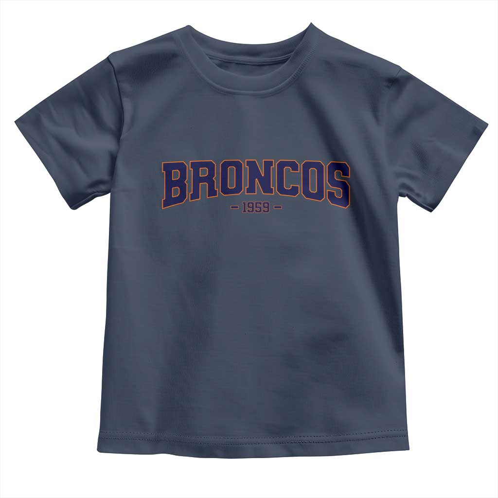 Vintage DFB Toddler T Shirt Classic Game Day Print Retro Varsity Football Team Name TS10 Navy Print Your Wear