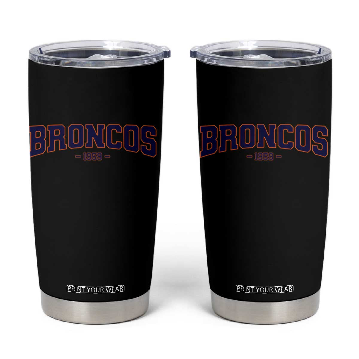 Vintage DFB Tumbler Cup Classic Game Day Print Retro Varsity Football Team Name TS10 Black Print Your Wear