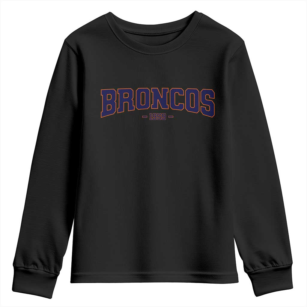 Vintage DFB Youth Sweatshirt Classic Game Day Print Retro Varsity Football Team Name TS10 Black Print Your Wear