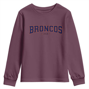 Vintage DFB Youth Sweatshirt Classic Game Day Print Retro Varsity Football Team Name TS10 Maroon Print Your Wear
