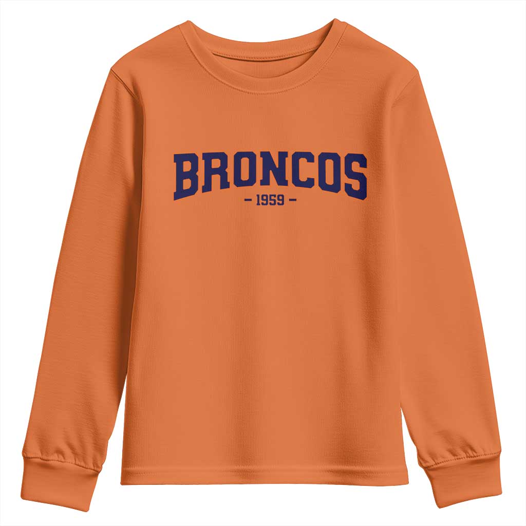 Vintage DFB Youth Sweatshirt Classic Game Day Print Retro Varsity Football Team Name TS10 Orange Print Your Wear