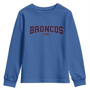 Vintage DFB Youth Sweatshirt Classic Game Day Print Retro Varsity Football Team Name TS10 Royal Blue Print Your Wear