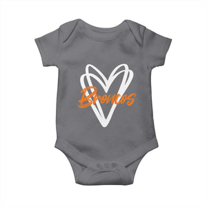 Vintage DFB Baby Onesie Football Team Fans Heart Graphic Game Day TS10 Charcoal Print Your Wear