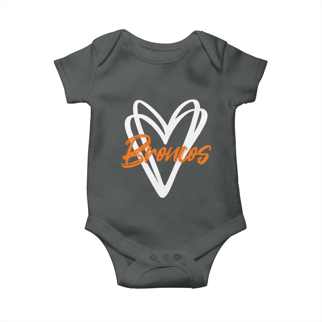 Vintage DFB Baby Onesie Football Team Fans Heart Graphic Game Day TS10 Dark Heather Print Your Wear
