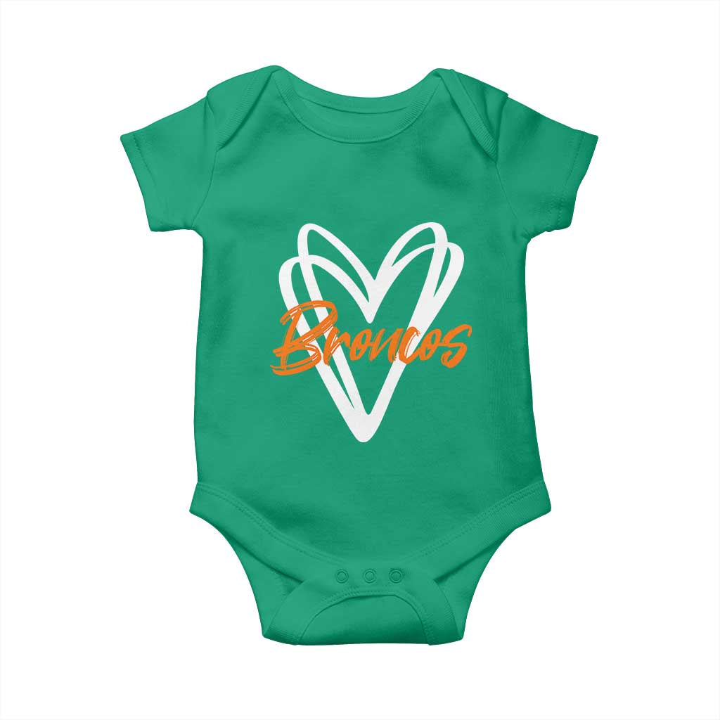 Vintage DFB Baby Onesie Football Team Fans Heart Graphic Game Day TS10 Irish Green Print Your Wear
