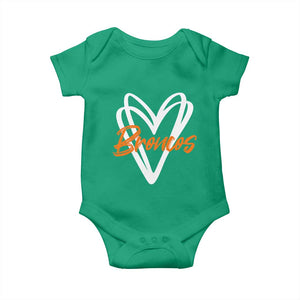 Vintage DFB Baby Onesie Football Team Fans Heart Graphic Game Day TS10 Irish Green Print Your Wear