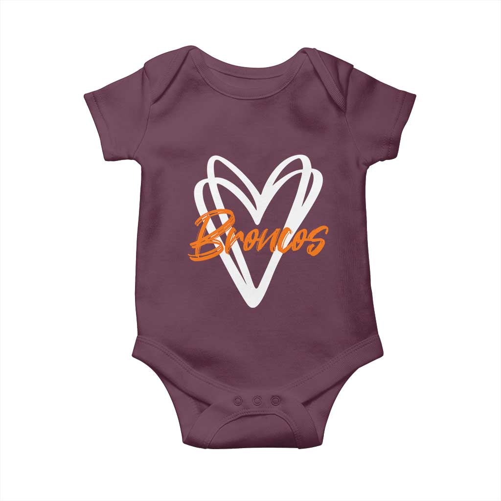 Vintage DFB Baby Onesie Football Team Fans Heart Graphic Game Day TS10 Maroon Print Your Wear