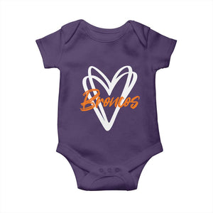 Vintage DFB Baby Onesie Football Team Fans Heart Graphic Game Day TS10 Purple Print Your Wear