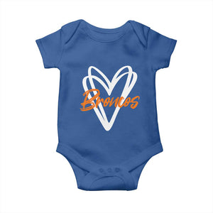 Vintage DFB Baby Onesie Football Team Fans Heart Graphic Game Day TS10 Royal Blue Print Your Wear