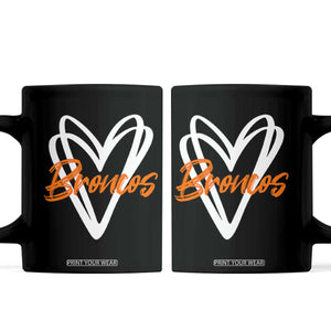 Vintage DFB Coffee Mug Football Team Fans Heart Graphic Game Day TS10 Black Print Your Wear