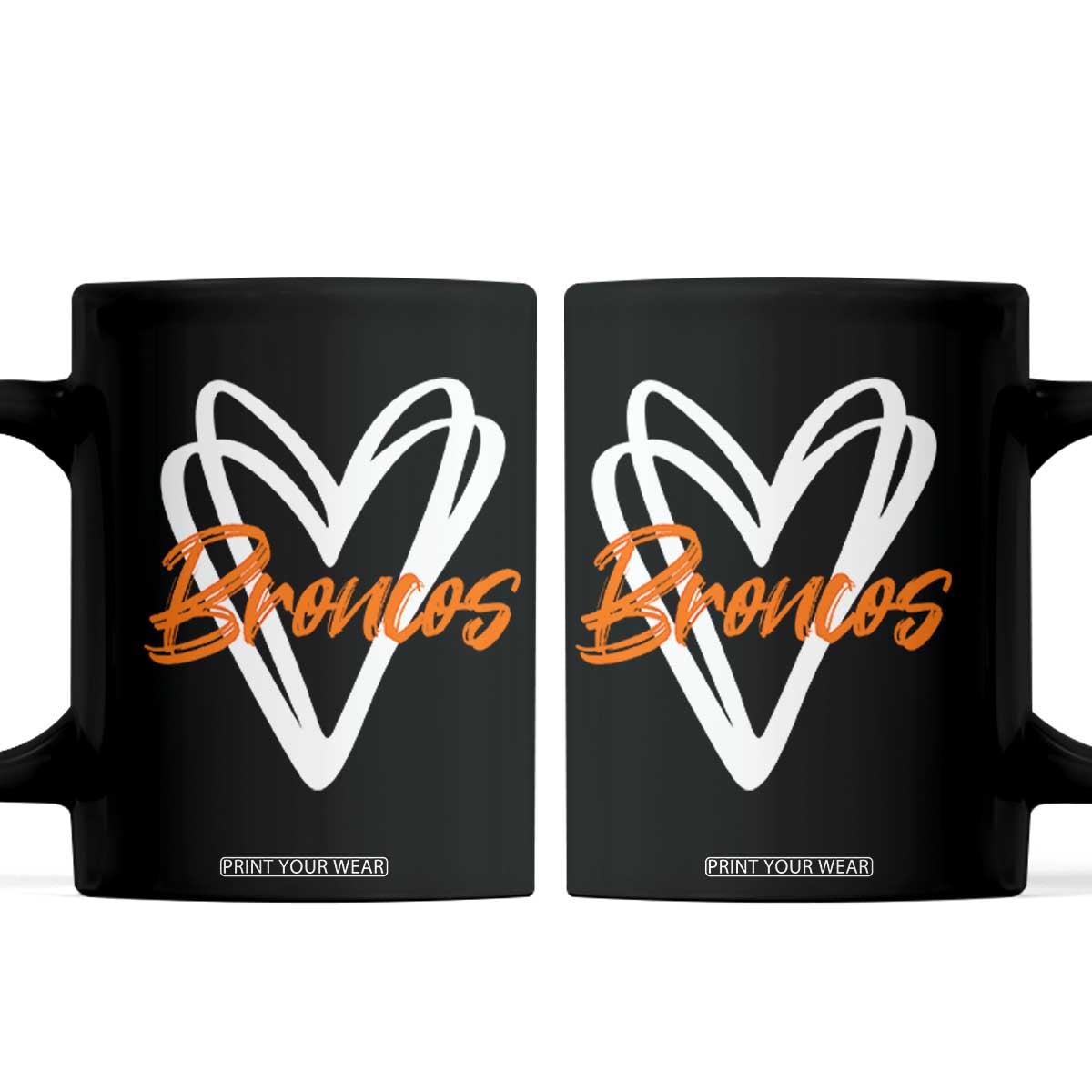 Vintage DFB Coffee Mug Football Team Fans Heart Graphic Game Day TS10 Black Print Your Wear