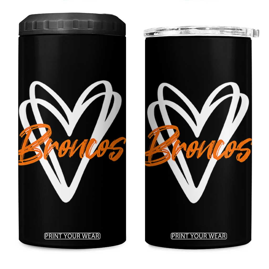 Vintage DFB 4 in 1 Can Cooler Tumbler Football Team Fans Heart Graphic Game Day TS10 One Size: 16 oz Black Print Your Wear