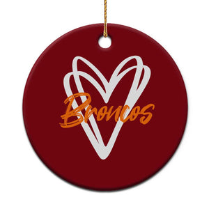 Vintage DFB Ceramic Ornament Football Team Fans Heart Graphic Game Day TS10 1pc Red Print Your Wear