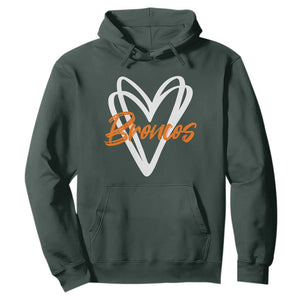 Vintage DFB Hoodie Football Team Fans Heart Graphic Game Day TS10 Dark Forest Green Print Your Wear