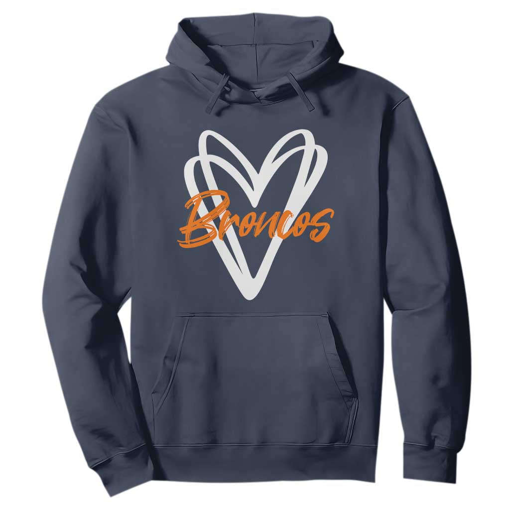 Vintage DFB Hoodie Football Team Fans Heart Graphic Game Day TS10 Navy Print Your Wear