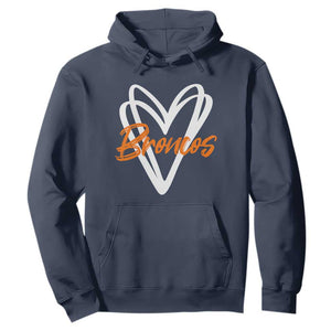 Vintage DFB Hoodie Football Team Fans Heart Graphic Game Day TS10 Navy Print Your Wear