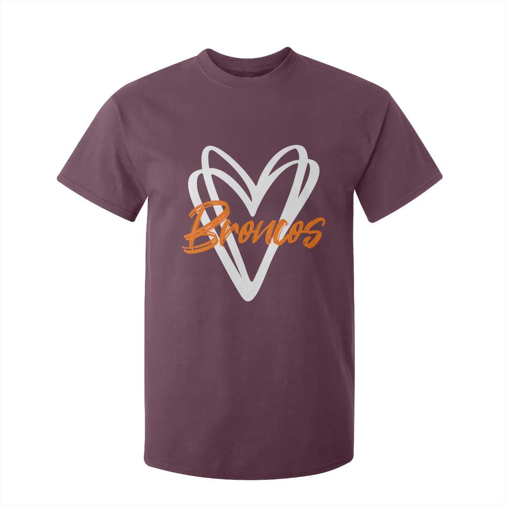 Vintage DFB T Shirt For Kid Football Team Fans Heart Graphic Game Day TS10 Maroon Print Your Wear