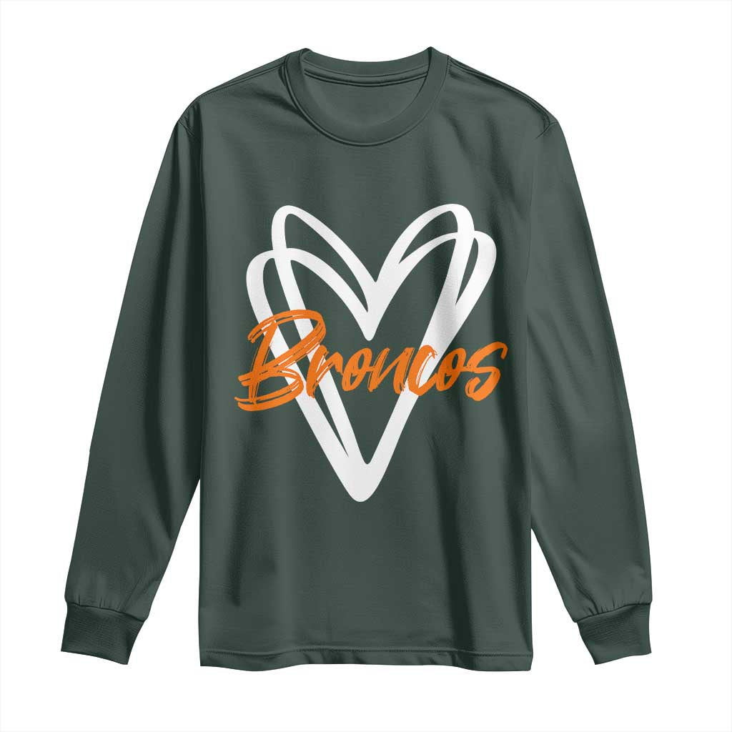 Vintage DFB Long Sleeve Shirt Football Team Fans Heart Graphic Game Day TS10 Dark Forest Green Print Your Wear