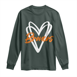Vintage DFB Long Sleeve Shirt Football Team Fans Heart Graphic Game Day TS10 Dark Forest Green Print Your Wear