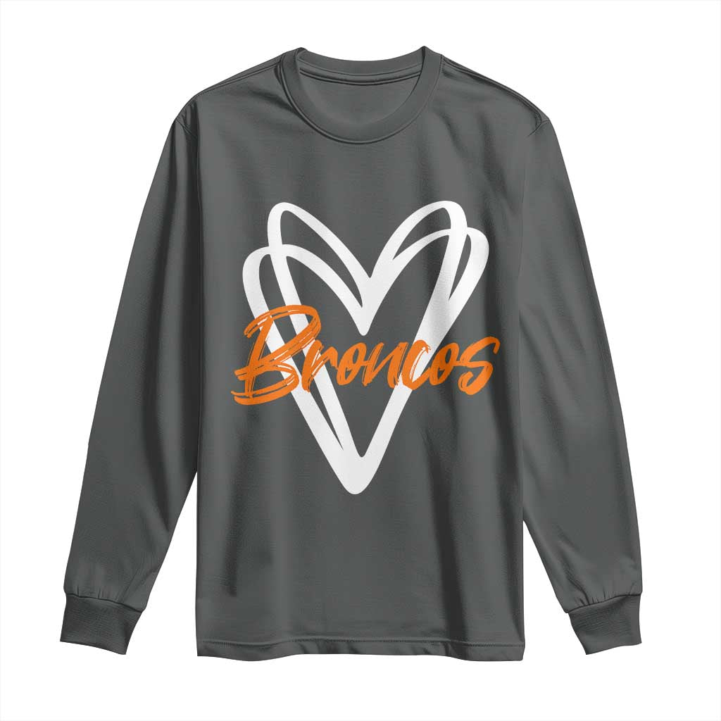 Vintage DFB Long Sleeve Shirt Football Team Fans Heart Graphic Game Day TS10 Dark Heather Print Your Wear