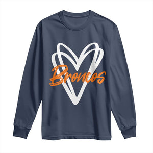 Vintage DFB Long Sleeve Shirt Football Team Fans Heart Graphic Game Day TS10 Navy Print Your Wear