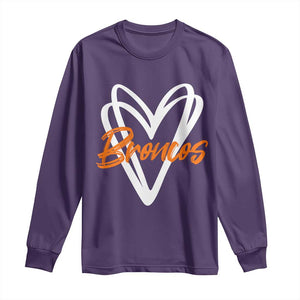 Vintage DFB Long Sleeve Shirt Football Team Fans Heart Graphic Game Day TS10 Purple Print Your Wear