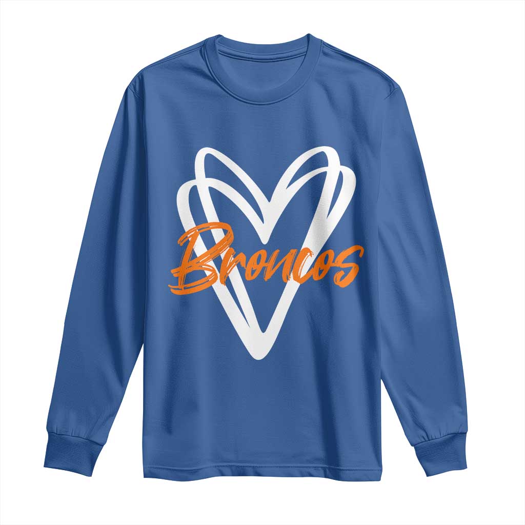 Vintage DFB Long Sleeve Shirt Football Team Fans Heart Graphic Game Day TS10 Royal Blue Print Your Wear