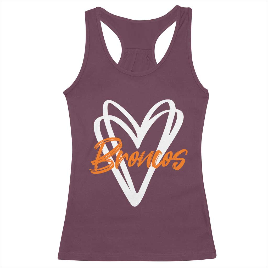 Vintage DFB Racerback Tank Top Football Team Fans Heart Graphic Game Day TS10 Maroon Print Your Wear