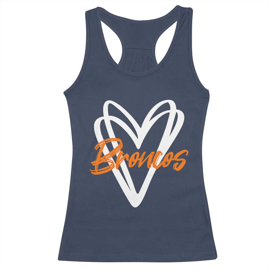 Vintage DFB Racerback Tank Top Football Team Fans Heart Graphic Game Day TS10 Navy Print Your Wear