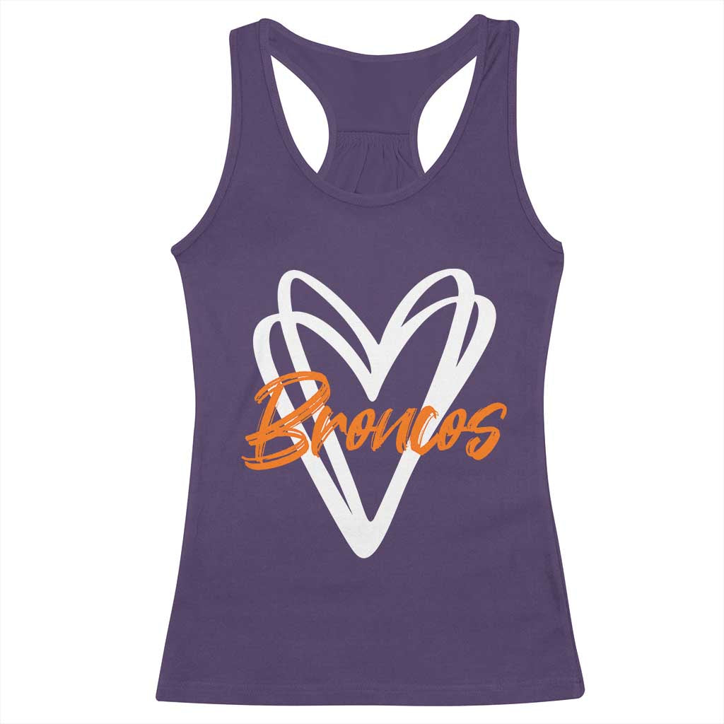 Vintage DFB Racerback Tank Top Football Team Fans Heart Graphic Game Day TS10 Purple Print Your Wear