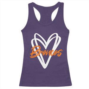 Vintage DFB Racerback Tank Top Football Team Fans Heart Graphic Game Day TS10 Purple Print Your Wear