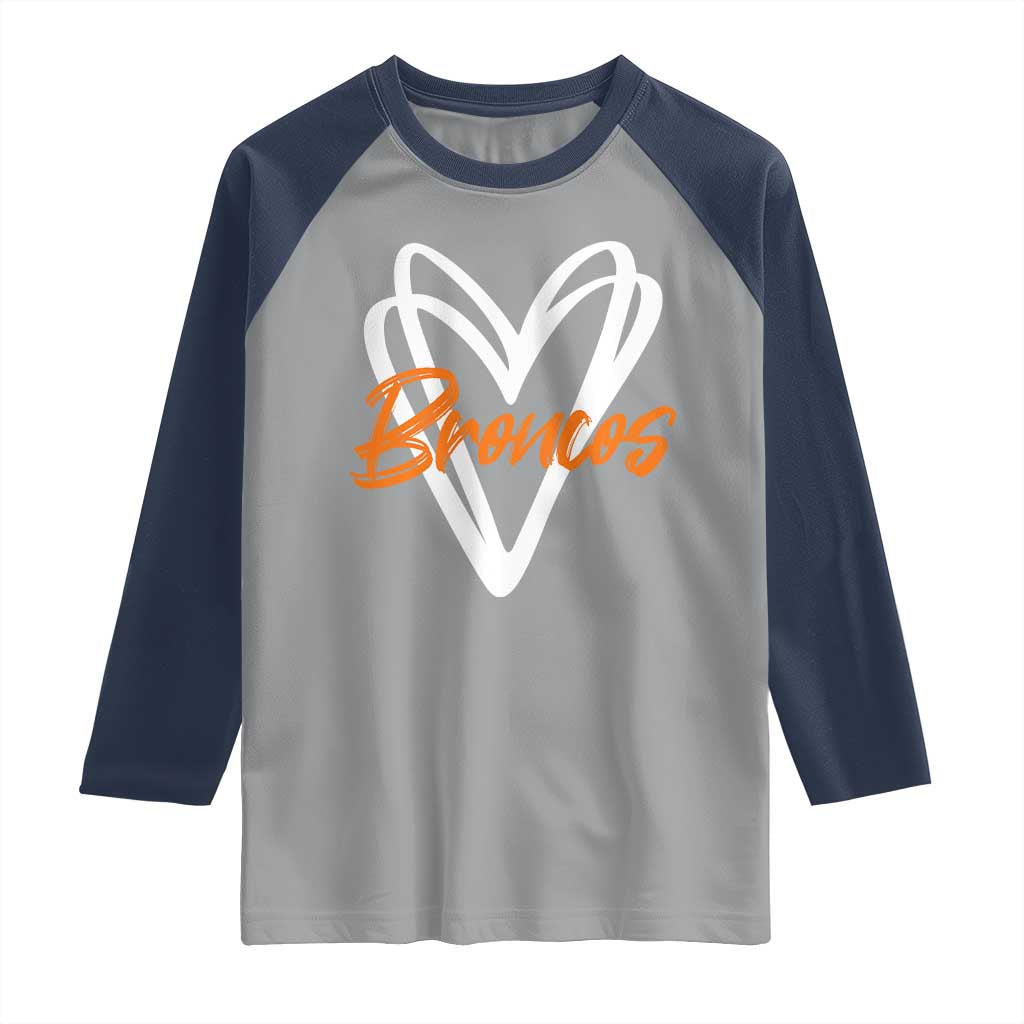 Vintage DFB Raglan Shirt Football Team Fans Heart Graphic Game Day TS10 Sport Gray Navy Print Your Wear