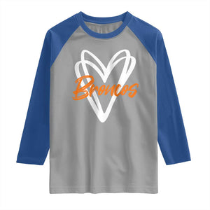 Vintage DFB Raglan Shirt Football Team Fans Heart Graphic Game Day TS10 Sport Gray Royal Print Your Wear