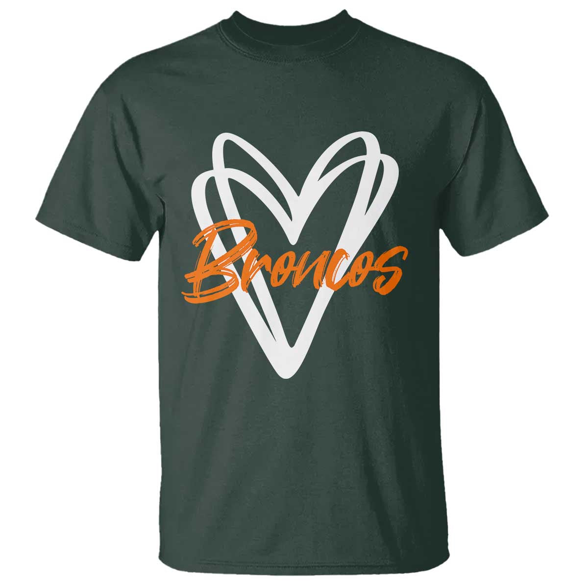 Vintage DFB T Shirt Football Team Fans Heart Graphic Game Day TS10 Dark Forest Green Print Your Wear