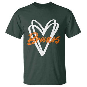 Vintage DFB T Shirt Football Team Fans Heart Graphic Game Day TS10 Dark Forest Green Print Your Wear