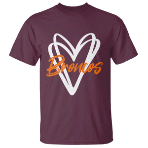 Vintage DFB T Shirt Football Team Fans Heart Graphic Game Day TS10 Maroon Print Your Wear