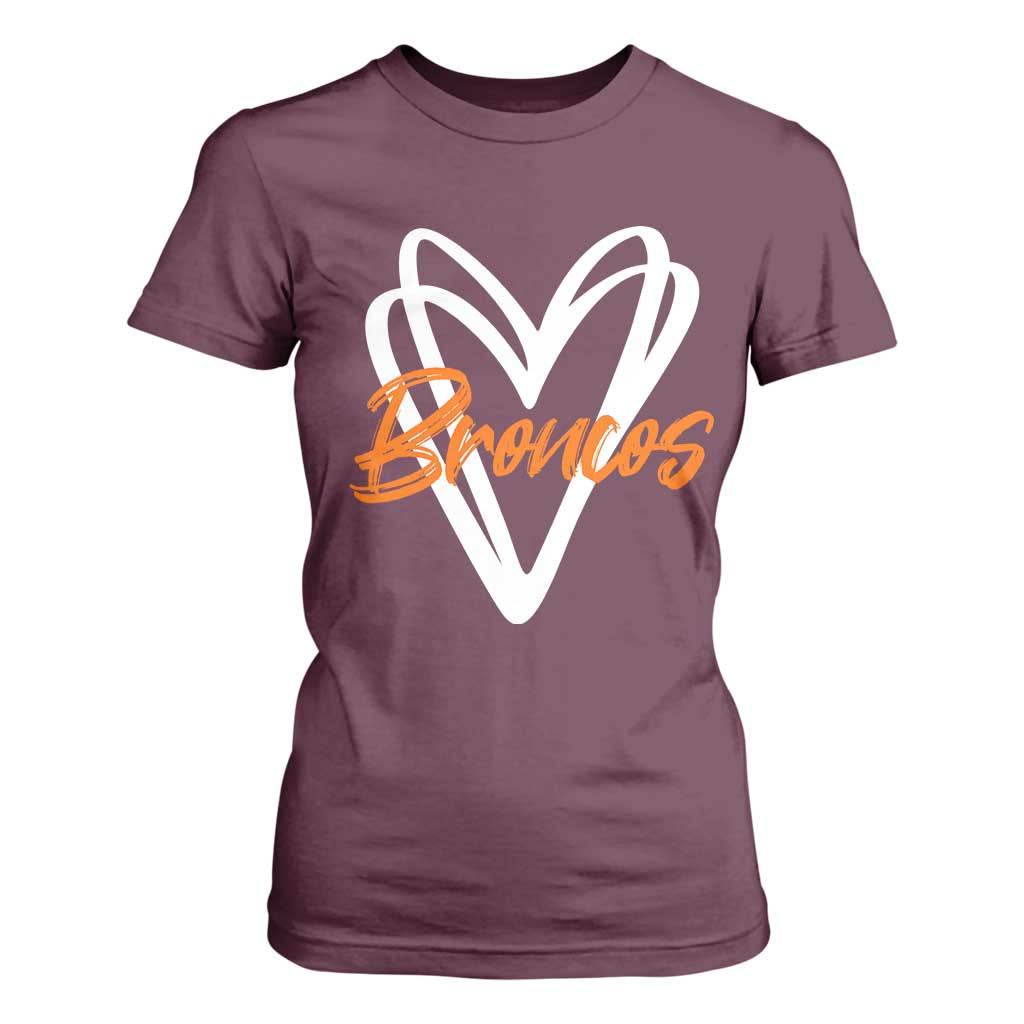 Vintage DFB T Shirt For Women Football Team Fans Heart Graphic Game Day TS10 Maroon Print Your Wear