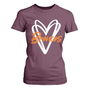 Vintage DFB T Shirt For Women Football Team Fans Heart Graphic Game Day TS10 Maroon Print Your Wear
