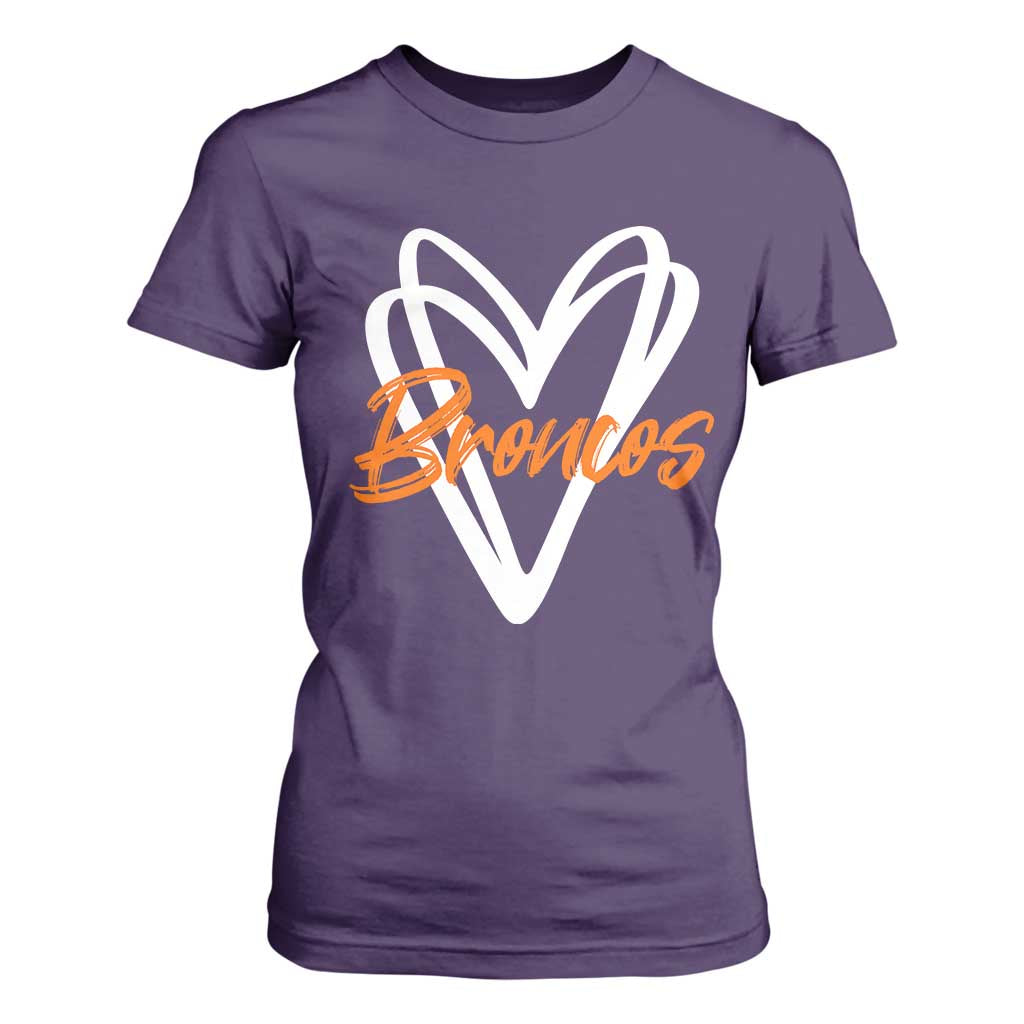 Vintage DFB T Shirt For Women Football Team Fans Heart Graphic Game Day TS10 Purple Print Your Wear